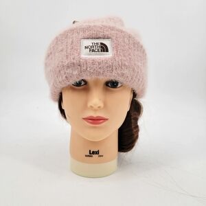 The North Face Salty Bae Pink Moss Lined Cuff Beanie One Size Unisex Cozy Hat